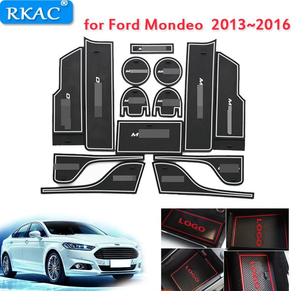 

for mondeo fusion 2013-2016 anti-slip rubber cup cushion door groove mat v mk5 5 2014 2015 accessories styling anti-dirty