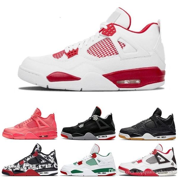 

mens 4 4s basketball shoes cactus jack white cement black red 4 pale citron fashion sneakers size13 trainers men basketball shoes