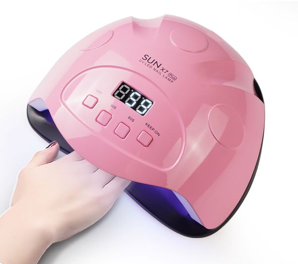 

sun x7 plus 90w led uv lamp nail dryer 36 led professional for drying gel polish 10/30/60 timer auto sensor nail art machine hot