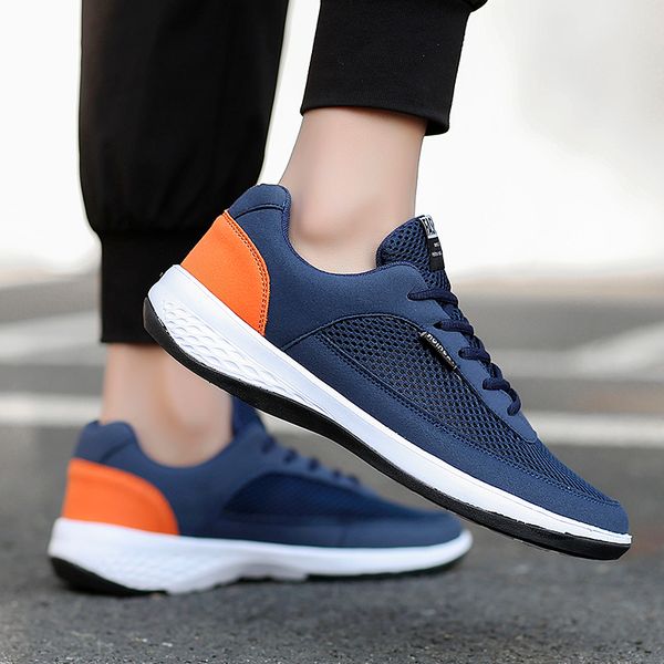 

spring summer 2020 men's walking shoes breathable running shoes lace up male footwear sports