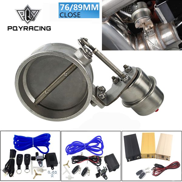 

pqy - новый вакуум активированный выхлопная вырез 3 «» 76мм или 3,5" 89мм закрыть стиль с беспроводной пульт дистанционного управления компл