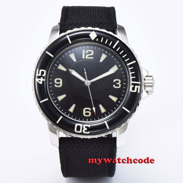 

45mm corgeut green sterile dial black sterile dial super luminous marks miyota 8215 automatic mens watch, Slivery;brown