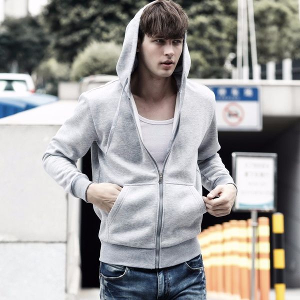

men's jackets men solid color coat hooded zipper up autumn winter jacket cotton warm casual boy outdoor running clothes, Black;brown