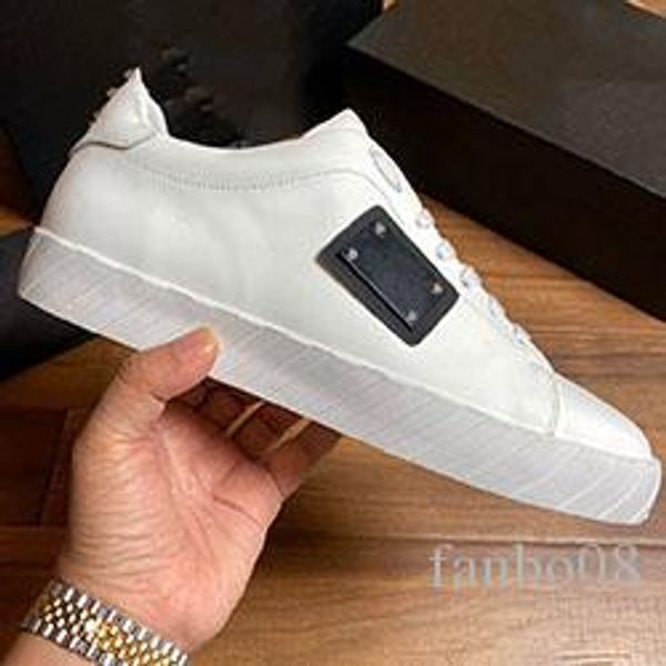 

brand fashion luxury designer shoes gold low cut leather flat designers men womens casual sneakers 38-45 u0841, Black