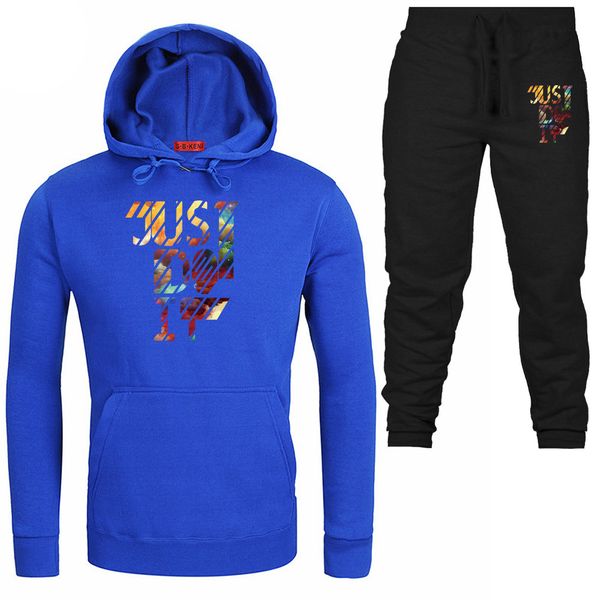 

Men Set 2 piece Tracksuit Joggers Long Sleeve Black Male Trousers Casual Pants Sportswear Set Tracksuits