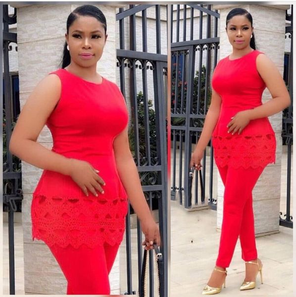 

fashion 2019 women sleeveless and long pants casual sets hollow out 2 piece sets elastic outfits, White