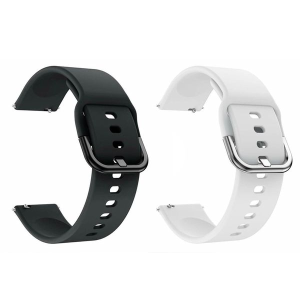 

new arrival replacement soft silicone watch band strap bracelet for samsung galaxy watch active, Black;brown