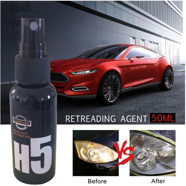 

50ml auto cleaning window cleaner car accessories repair kit headlight agent bright white headlight repair lamp transformation