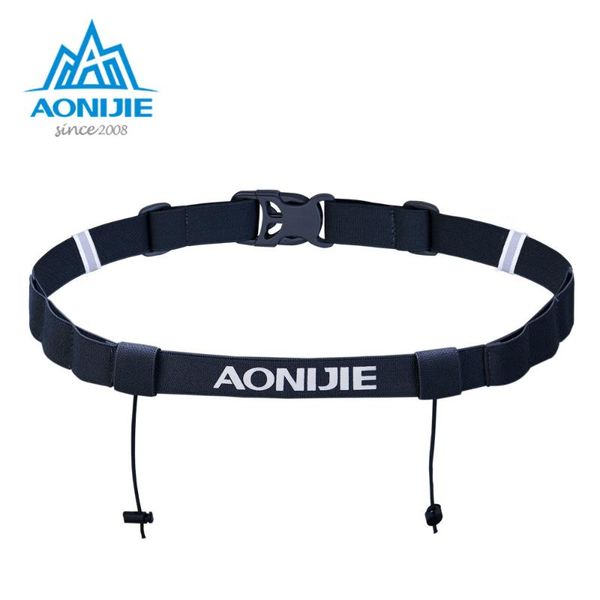 

aonijie e4076 e4085 running race number belt waist pack bib holder for triathlon marathon cycling motor with 6 gel loops