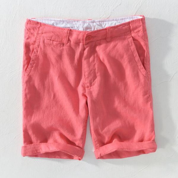

thin summer new fashion men linen beach shorts male trousers cotton fitness short jogger casual men ventilation shorts 29-38, White;black