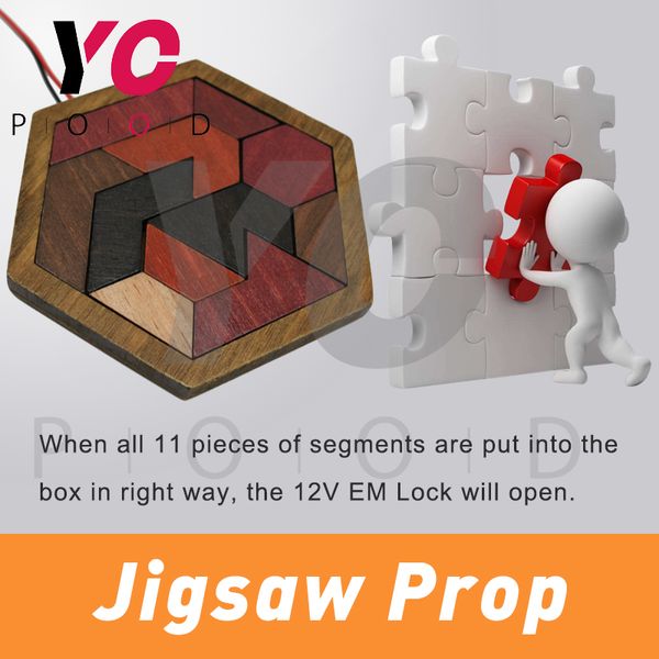 

Jigsaw или Tangram Prop Escape комната в реальной жизни закончить 11 частей головоломки, чтобы