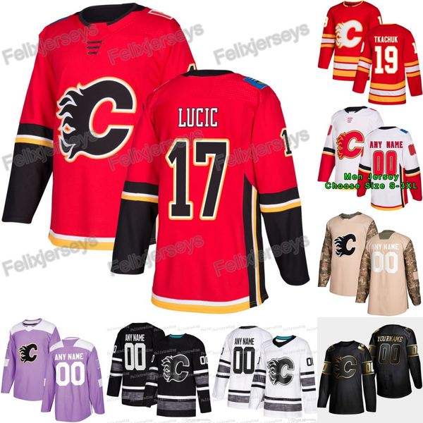 

17 Milan Lucic Calgary Flames Mark Giordano Mikael Backlund Oscar Fantenberg Matthew Tkachuk Johnny Gaudreau Alan Quine Jersey