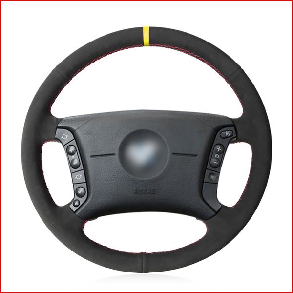 

black suede hand sew steering wheel cover for bmw e36 1995-1997 e46 1998-2004 x3 e83 x5 e53 e38 1994-2001 e31 1996 accessories