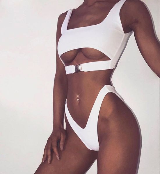 

women summer bikini fashion designer leopard print swimwear womens explosion hollow two pieces swimsuits 2020 new, White;black