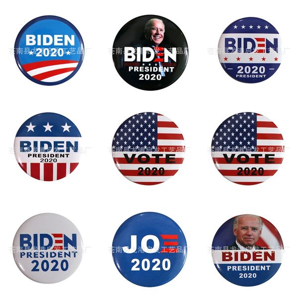 

european and american personality creative alloy biden badge high-grade ps ai brooch backpack shirt accessories zdl 89. #456, Silver