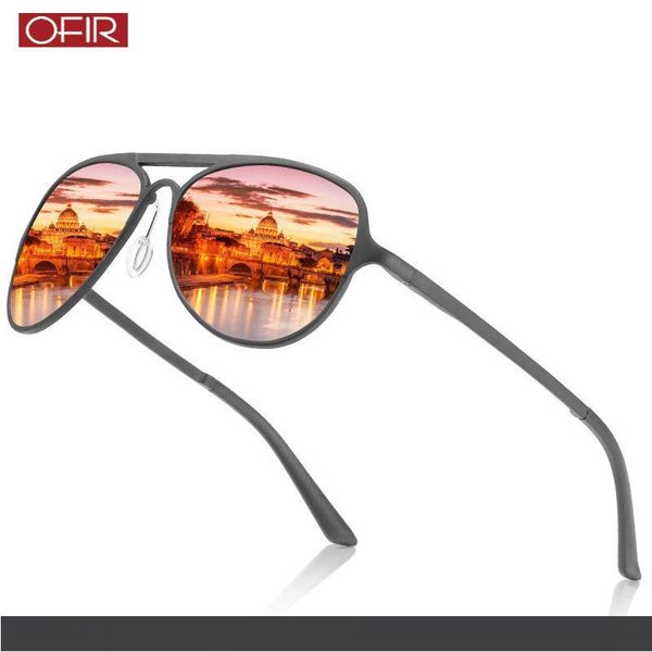 

ofir 2019 pilot polarized sunglasses men brand aluminium magnesium hd reflective coating driving sunglasses vintage male eyewear, White;black
