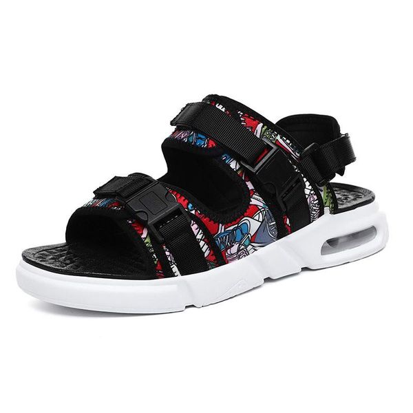 

2019 men's sandals roman men shoes summer slippers black flat beach
