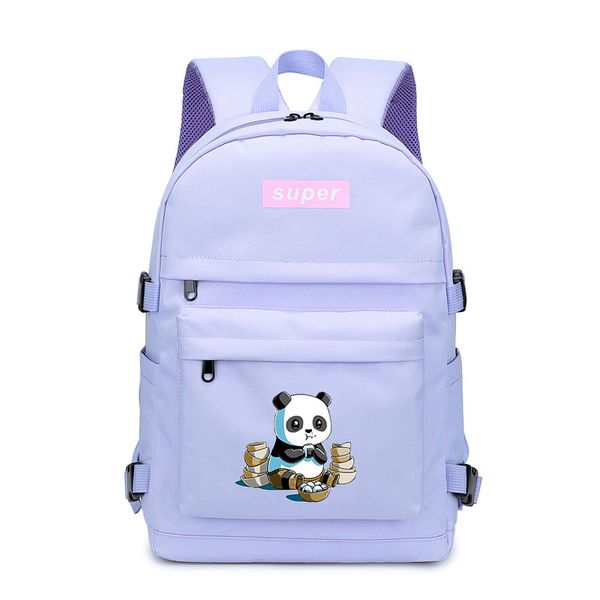 

cartoon panda backpack kawaii school bags for teens boys pink children bookbag canvas men women travel backpack women