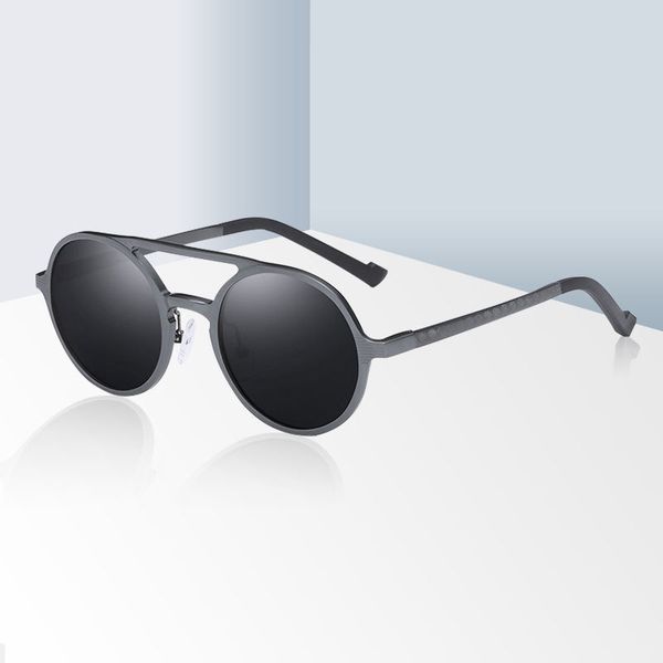 

vintage round polarized sunglasses metal frame sun glasses for men women driving glasses uv400 fashion eyewear mx200619, White;black