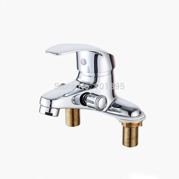 

chrome plated brass material cold & water basin faucet