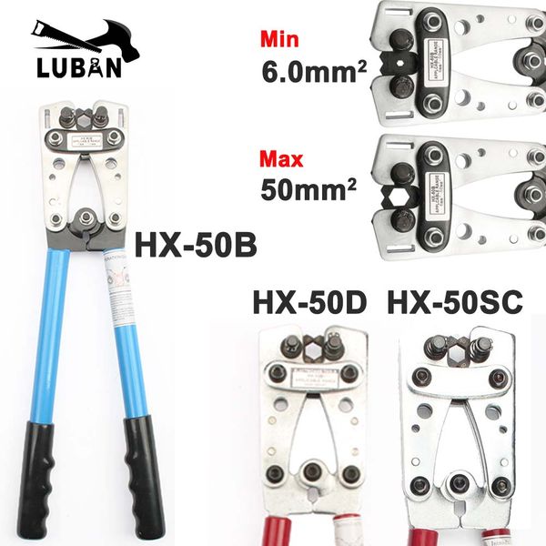 

hx-50b copper tube terminal crimping tool crimping piler tools 6-50mm2 cable lug crimper cu/al terminal (awg10-1/10