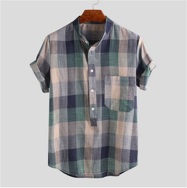 

polo single plaid shirts city short breasted mens clothing fashion sleeve style summer tees designer male gcjhq, Black