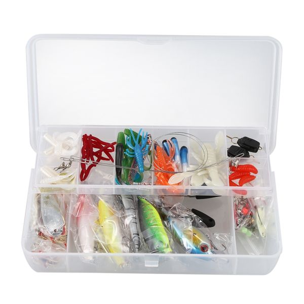 

new sale 106 pcs fishing lures set multi-function full swimming bait fishing accessories