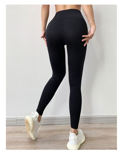 

женская повседневная desinger hip up stretch фитнес брюки solid color узкие бег йога брюки, Black;white