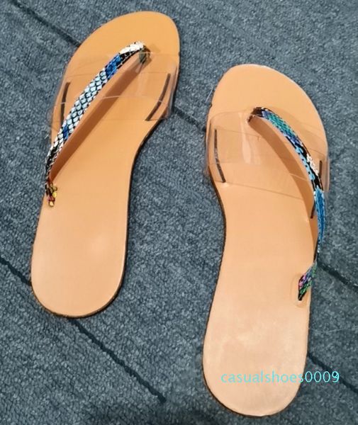 

женские летние сандалии тапочки прозрачными плюс размер чистой богемского открытым носком сексуальный клуб слип-on flat сандалии плоские туф, Black