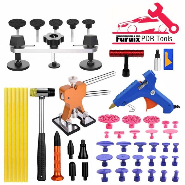 

furuix pdr paintless dent tools car body repair hail removal dent repair kit bridge puller lifter tool