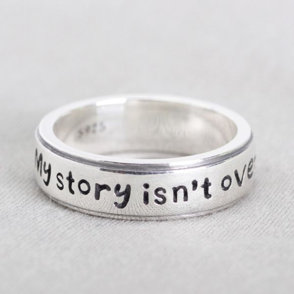 

my story isn't over yet semicolon rings with black box ylq0515, Golden;silver