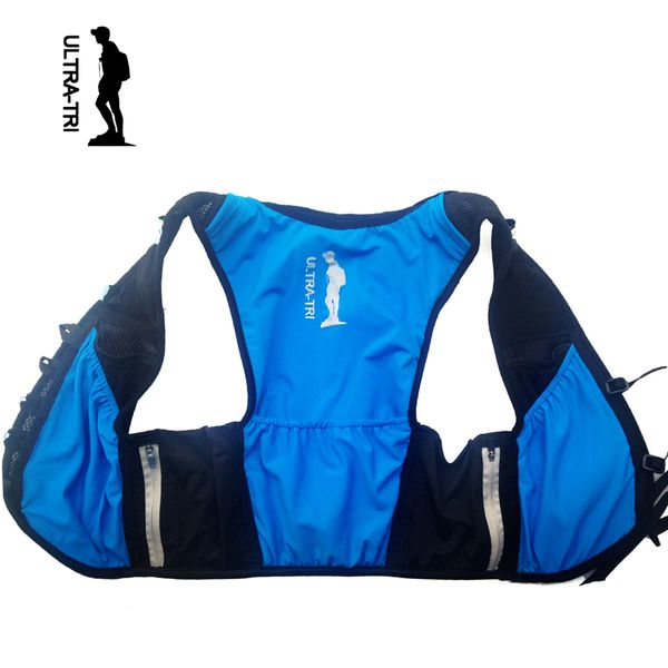 

ultra-tri hydration running backpack vest ultra trail run lightweight marathon racing mochila sport bag speedvest blue 8l