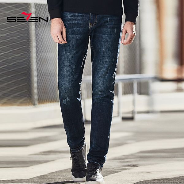 

men's casual summer new straight jeans for mens slim fit pants classic jeans male denim designer trousers 113s88080, Blue