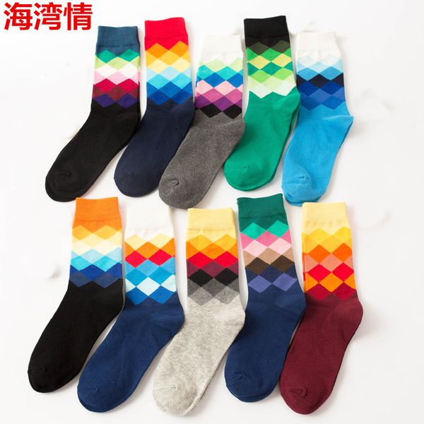 

gulf специально для приграничное любовь британский стиль суб-цвет алмаза носки носки мужчины в трубке носки оптовых, Black