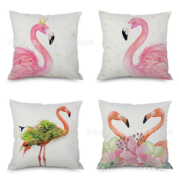 

heat sell flamingo flax pillow imitate hold ma pillow case automobile sofa back cushion cushion bedside backrest pillow