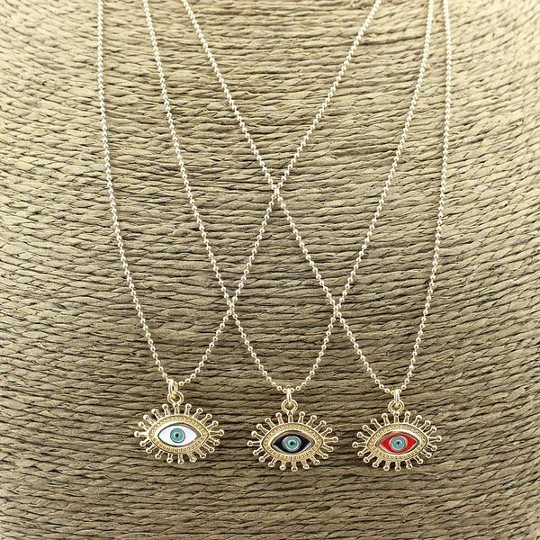 

25inch 5str/lot new design cz enamel pendant necklace,fashion eye shape pendant necklace,colorful enamel charm necklace, Silver