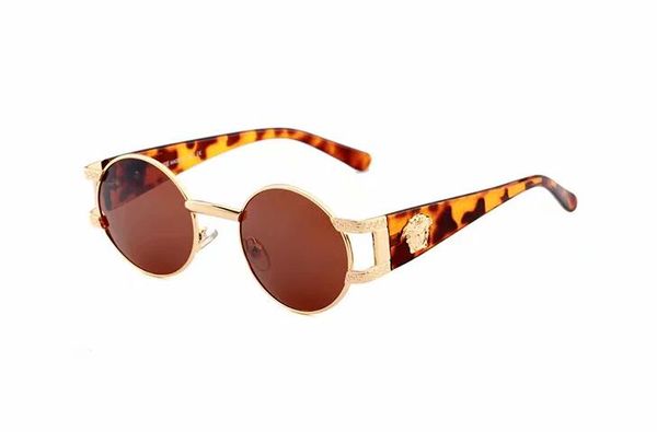 

1pcs classic pilot sunglasses designer brand mens womens sun glasses eyewear gold metal grglass lenses brown cas 0426, White;black