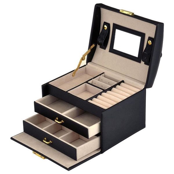 

brand new fashion elegant женщины кожа sector подарки jewelry box дисплей устроитель хранение контейнер для переноски чехол ларца коробки