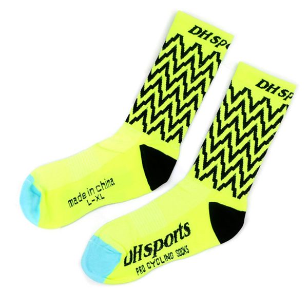 

1 pair breathable outdoor cycling socks sporting running climbing goods, Black