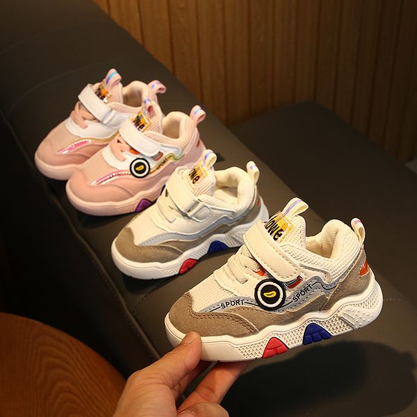 

2-3 years old spring autumn baby girl boy toddler infant soft bottom stitching color breathable and antiskid sneakers running shoe1377815