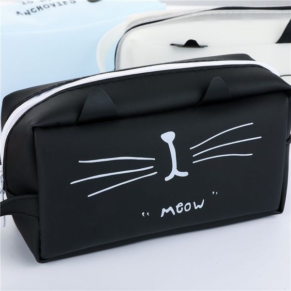 

cartoon kawaii pencil case cute cat big large pencil bag for girls kids children office school supplie stationery