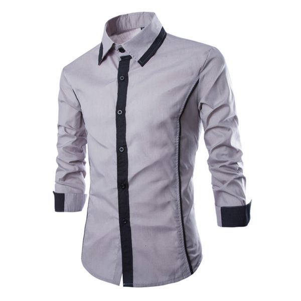 

перевозка груза падения цвет лоскутное стиль мода молодые мужские рубашки полный рукав -2xl повседневная человек slim fit мальчик одежда оп, White;black