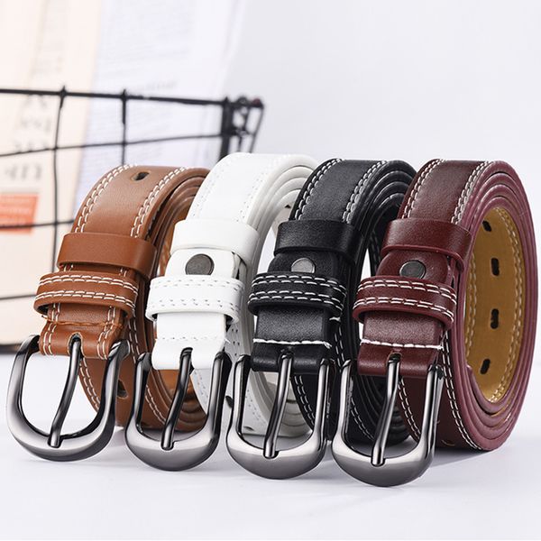 

student belt 2.3*105cm kid pu leather belts 4 colors kid belt girl waistband belts jeans strap for christmas gift11, Black