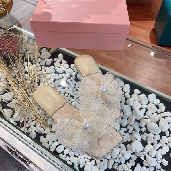 

2020 new arrival rihanna x fenty bandana slide silk bo0w beach slippers women fashion casual slipper size 35-39 xshfbcl, Black