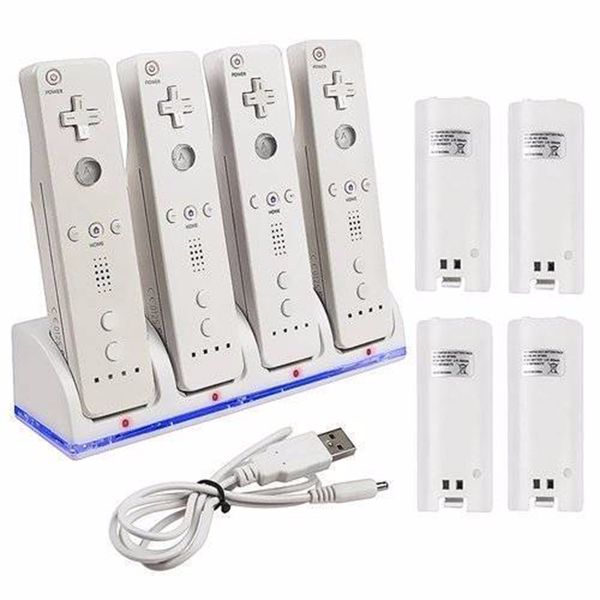 

профессия wii-зарядное устройство док-станция стенд + 4 х 2800 мач аккумуляторные батареи для пульта дистанционного управления переключатель