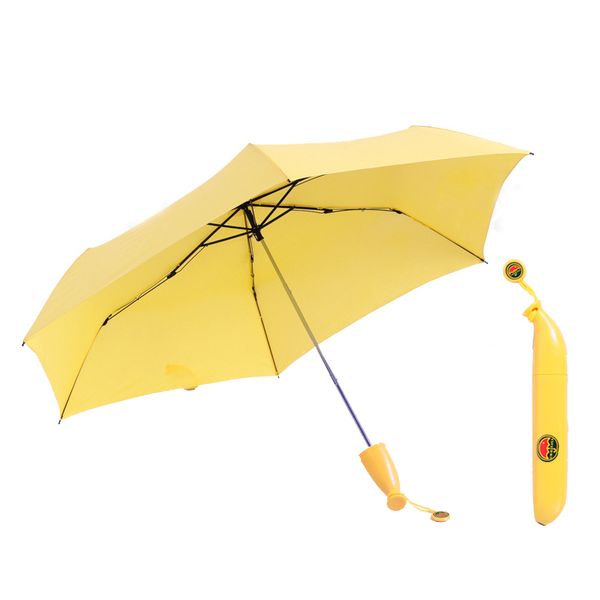 

creative banana umbrellas protection tri-fold fruit simulation umbrella folding portable ultra-light umbrella sale