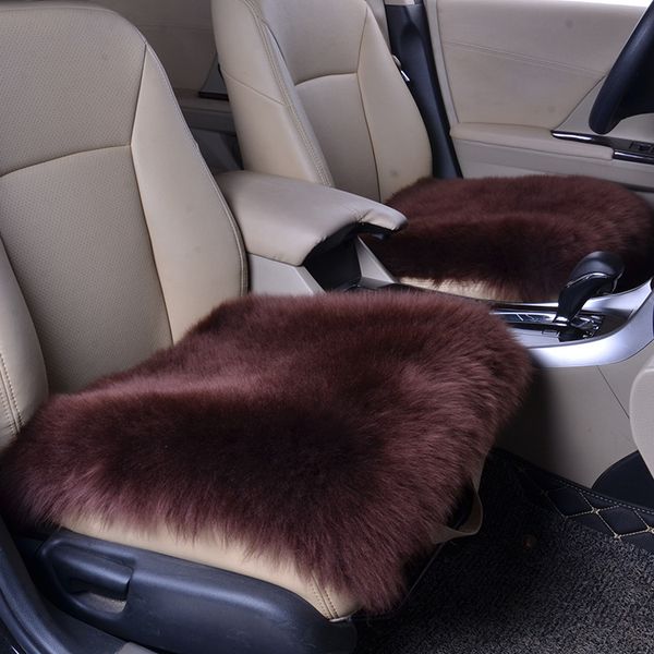 

2020 winter car wool cushion three-piece set without backrest long plush small three-piece square pad universal seat cushion wholesale