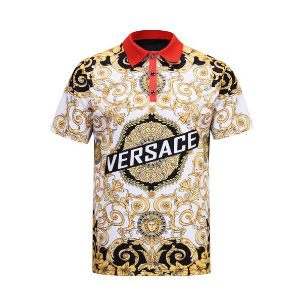 

mens luxuries brand polo shirts 5 colors short sleeve printed summer t shirt turn down collar designers, White;black