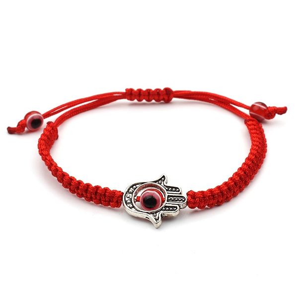 

handmade bracelet red grain of the evil eye of hamsa jewelry for women, Golden;silver