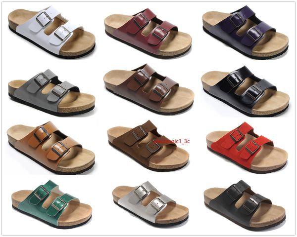 

new brand arizona brik men cork flat heel sandals women fashion summer beach casual shoes with buckle wholesale genuine leather shoes